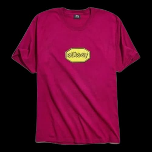 Stussy Classic Logo Printing Short Sleeve Unisex Rose Red
