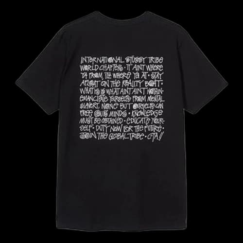 Stussy Say It Loud Tee Logo Short Sleeve Unisex Black