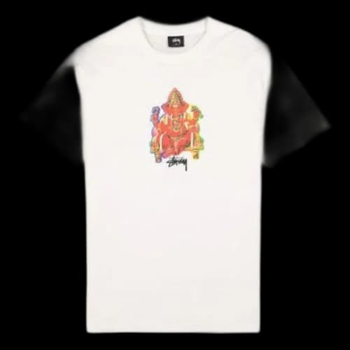 Stussy Ganesh Printing Short Sleeve White