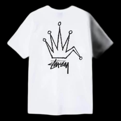 Stussy Unisex Old Crown Printing Logo White