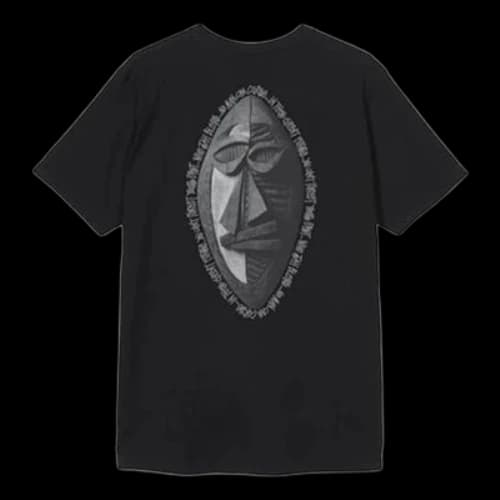 Stussy Tiribal Mask Tee Classic Short Sleeve Unisex Black