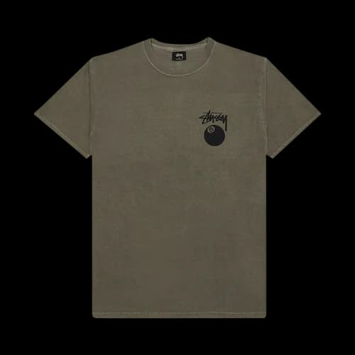 Stussy 8 Ball Pig Dyed Tee 'Olive'