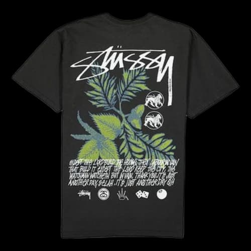Stussy Bloom Tee Flowers Short Sleeve Black