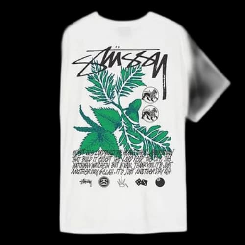 Stussy Bloom Tee Flowers Short Sleeve White