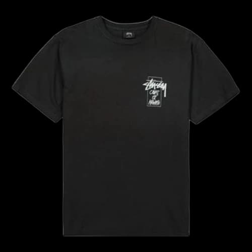 Stussy Unisex Coat Of Arms Pigment Dyed Tee Black