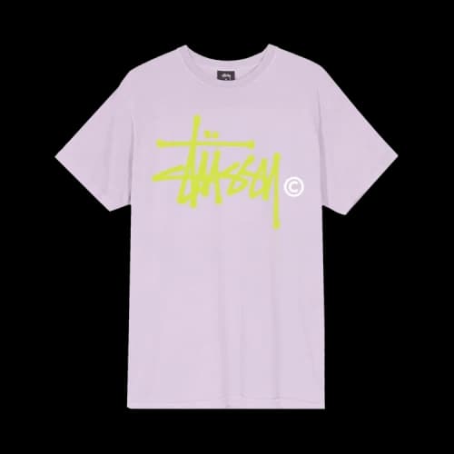 Stussy Basic Logo Pigment Dyed Tee 'Lavander'