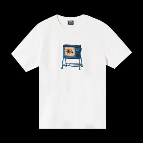 Stussy Rolling TV Pigment Dyed Tee 'Natural'