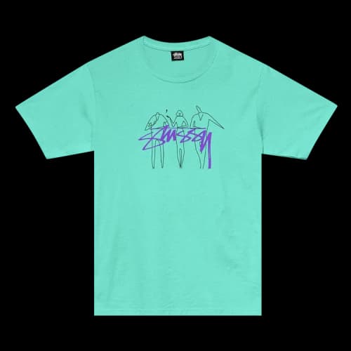 Stussy Kids 3 People Tee 'Green'
