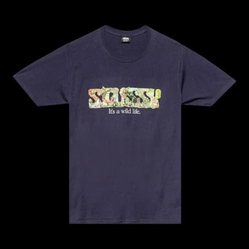 Stussy It's A Wild Life Tee 'Navy'