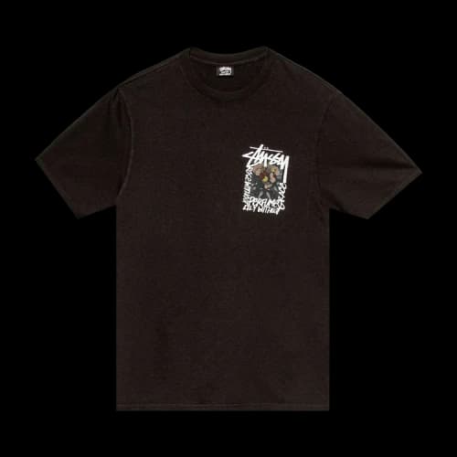 Stussy Camellias Pigment Dyed Tee 'Black'