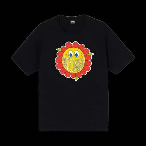 Stussy Happy Flower T-Shirt 'Black'