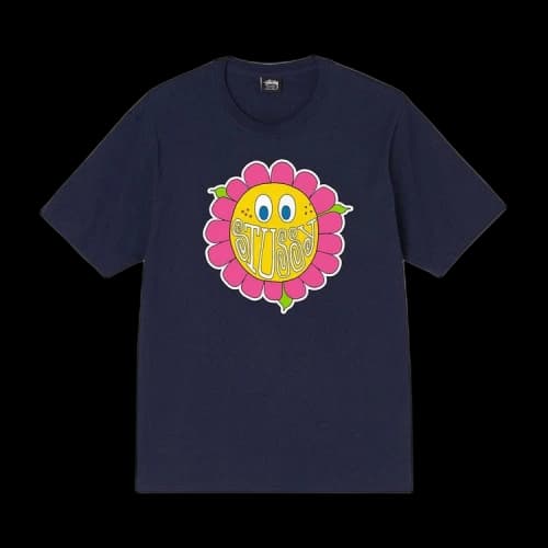 Stussy Happy Flower T-Shirt 'Navy'