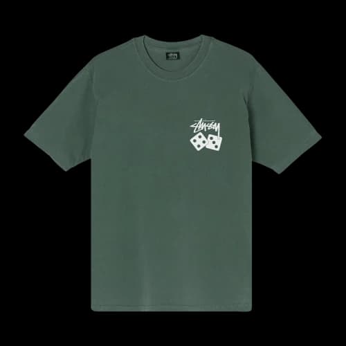 Stussy Dice Pigment Dyed Tee 'Pine'