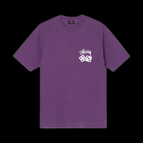 Stussy Dice Pigment Dyed Tee 'Purple'