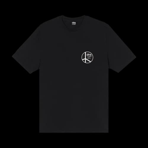 Stussy Peace Dot Pigment Dyed Tee 'Black'