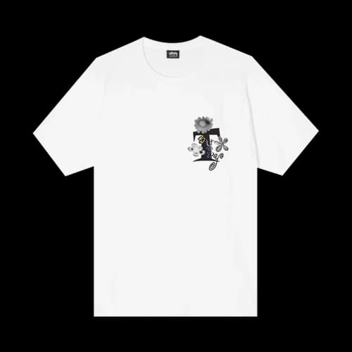 Stussy Acid Flowers Tee 'White'