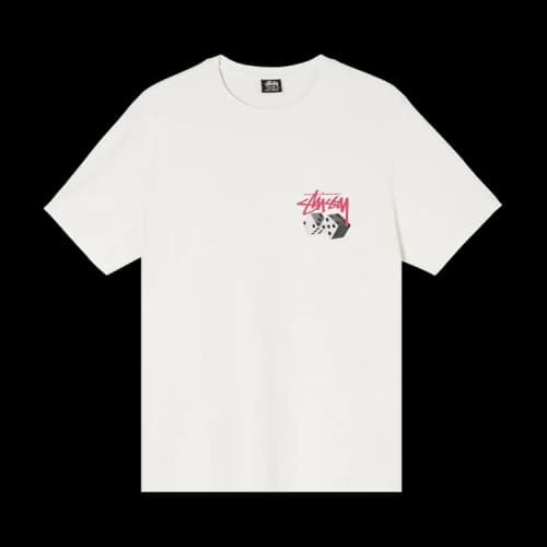 Stussy Roll The Dice Pig Dyed Tee 'White'
