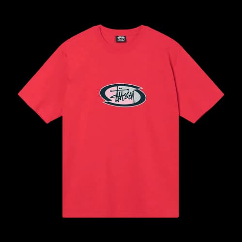 Stussy Split Oval Tee 'Red'