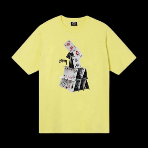 Stussy House Of Cards Tee 'Yellow'