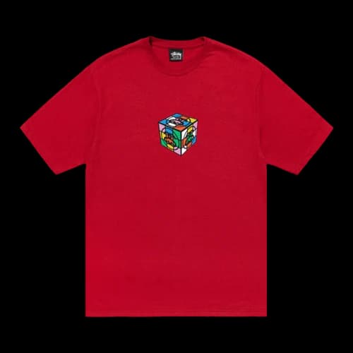 Stussy Cube Tee 'Dark Red'