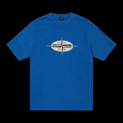 Stussy Points Pigment Dyed Tee 'Blue'