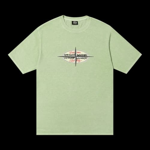 Stussy Points Pigment Dyed Tee 'Sage'
