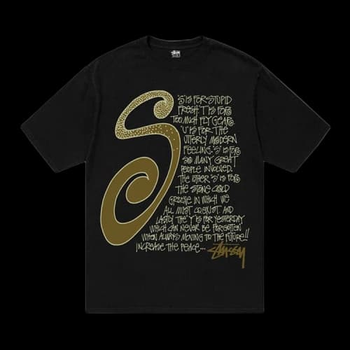 Stussy S Talk Pigment Dyed Tee 'Black'