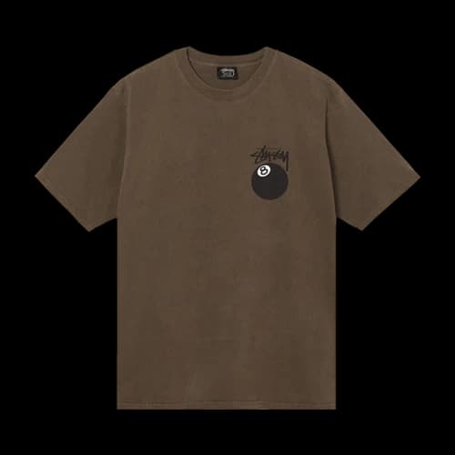 Stussy 8 Ball Pigment Dyed Tee 'Coffee'
