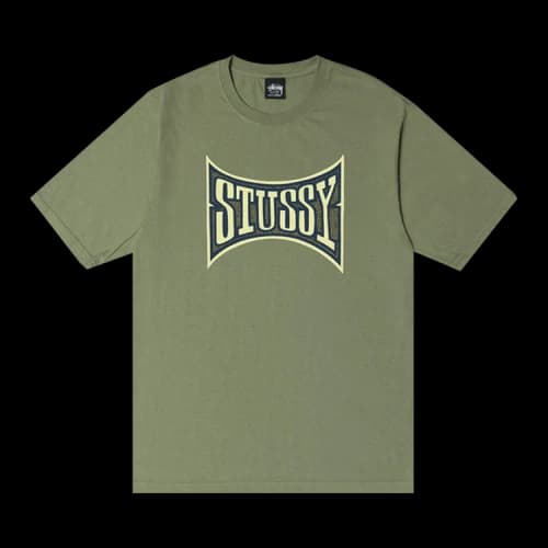 Stussy Champion Pigment Dyed Tee 'Artichoke'
