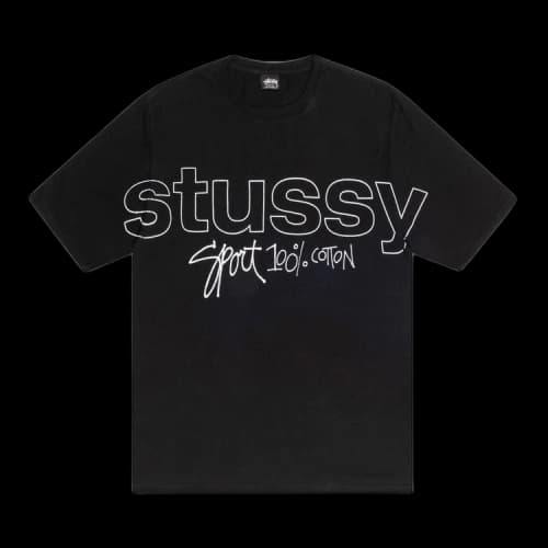 Stussy Sport 100% Pigment Dyed Tee 'Black'