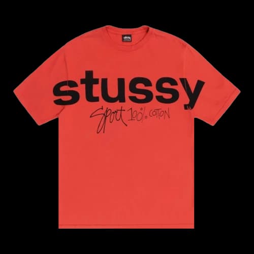 Stussy Sport 100% Pigment Dyed Tee 'Tomato'