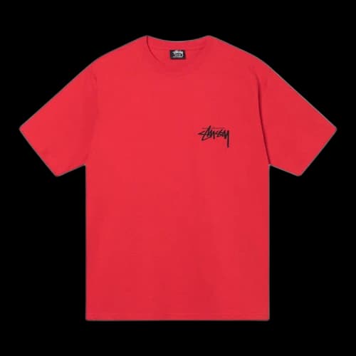 Stussy Gold Lion Tee 'Red'