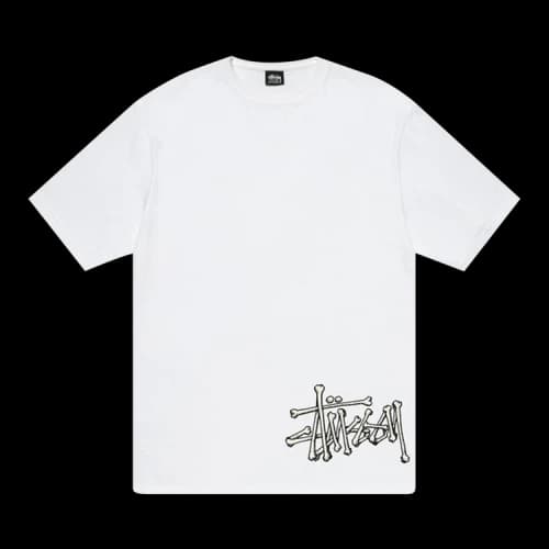 Stussy Bones Stock Tee White