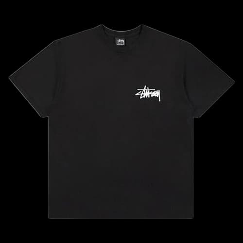 Stussy Old Phone Pigment Dyed T-Shirt 'Black'