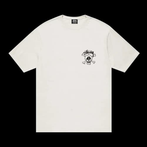 Stussy Skull and Bones Pigment Dyed Tee 'Natural'