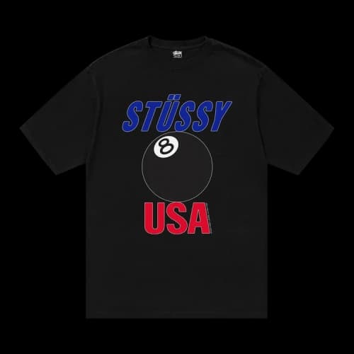 Stussy USA Pigment Dyed Tee 'Black'