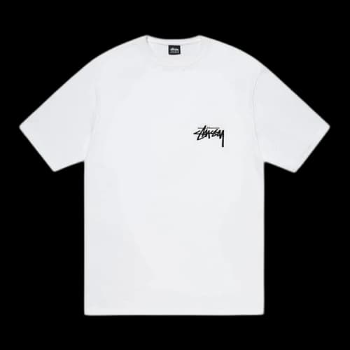 Stussy Burning Stock Tee 'White'