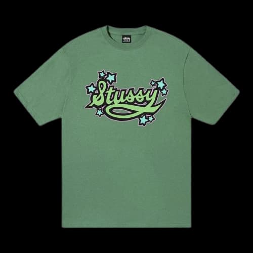 Stussy Star Script Tee 'Black'