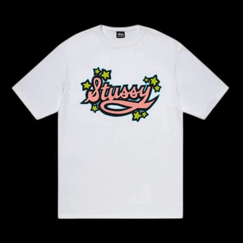 Stussy Star Script Tee 'White'