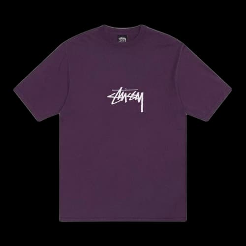 Stussy Pigment Dyed Small Stock Tee 'Purple'