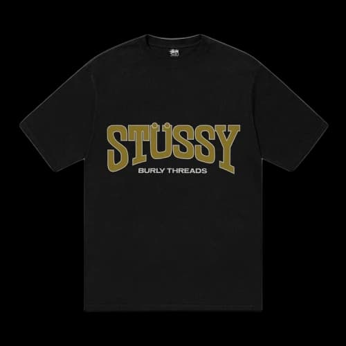 Stussy Burly Threads Pigment Dyed Tee Black