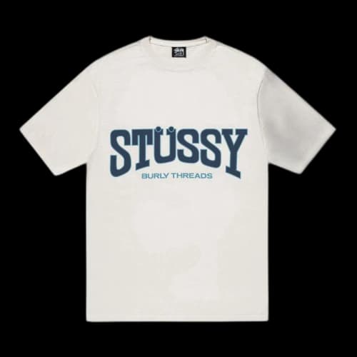 Stussy Burly Threads Pigment Dyed Tee 'Natural'
