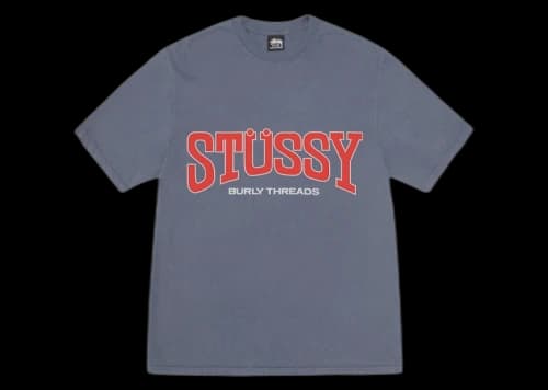 Stussy Burly Threads Pigment Dyed Tee Indigo