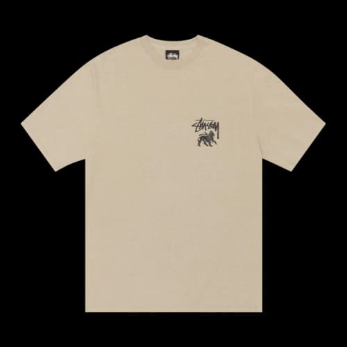 Stussy Pigment Dyed Rasta Lion Tee 'Khaki'