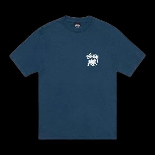 Stussy Pigment Dyed Rasta Lion Tee 'Navy'