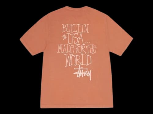 Stussy Built In USA Pigment Dyed Tee Rust