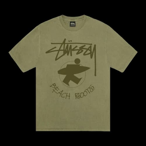 Stussy Beach Roots Tee 'Olive'