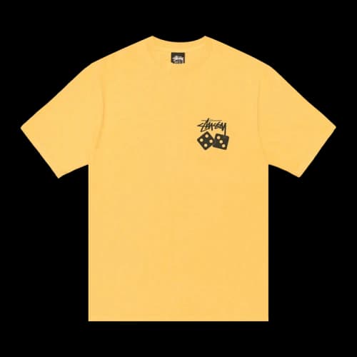 Stussy Dice Tee Pigment Dyed 'Yellow'