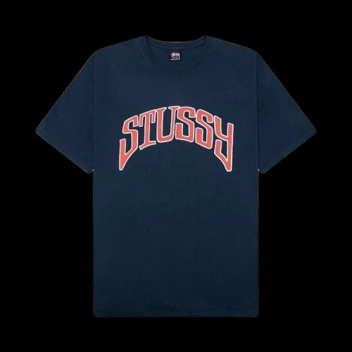 Stussy Arched Pigment Dyed T-Shirt 'Navy'