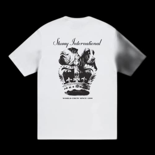Stussy Dog Crown Tee White